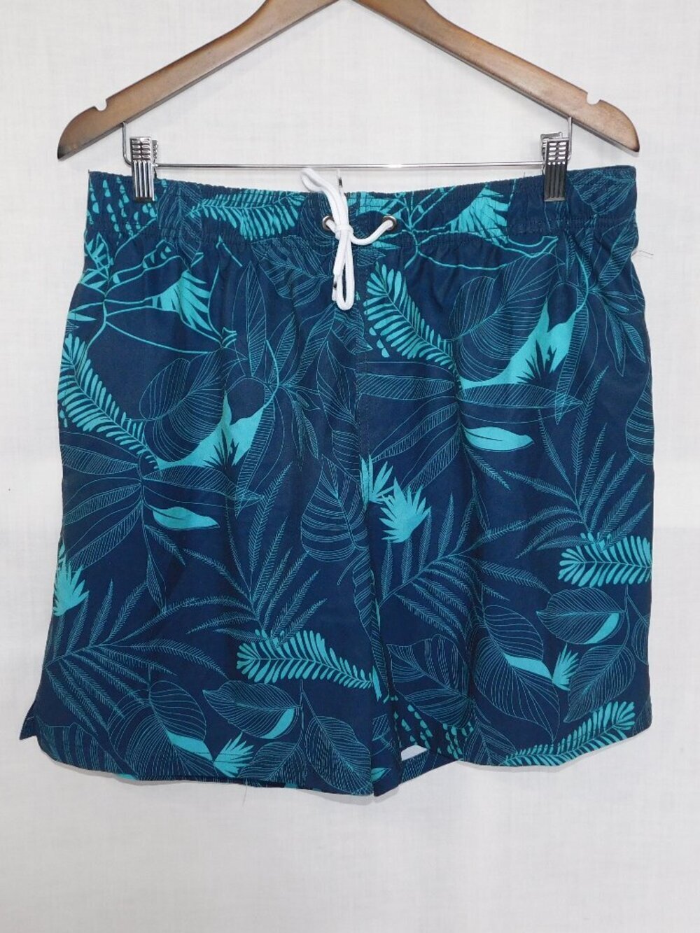 Body Glove Blue Teal Tropical Mesh Lined Swim Trunks Shorts Suit Mens XL